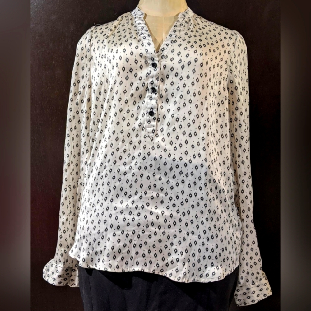 Satin long sleeve blouse - size M BNWOT